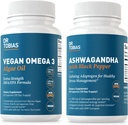 Δρ Τομπάιας Vegan Omega 3 Algae Oil και Ashwagandha κάψουλες, υποστηρίζει την ανθεκτικότητα, ανοσοκαταστολή υγεία, και γενική ευεξία, μη-GMO, Vegan