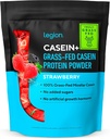 LEGION Casein Protein Powder (Strawberry) - Slow-Release Micellar Protein Powder - Non-GMO, Gluten-Free & Naturally Sweetened Casein Powder from Grass-Fed Cows