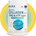 AURA VERISOL® Bioaktif Collagen.® Toz Patentli NAD+ & ATP ATMs, Advanced Cellular Rejuvenation System, Sağlıklı Aging & DNA Onarım, Unflavored, Made in Canada, 31 Services.