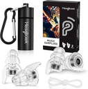 Hearprotek Konser Ear Plugs, 2Pairs Reusable high Fidelity Musician Ear Plugs for Concerts Loud Music-Noise Beton kulak kapakları Rave,Festival, Music,Tinnitus Relief