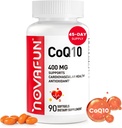 CoQ10-400mg-Softgels με λάδι καρύδας MCT, υψηλής απορρόφησης συνένζυμο Q10 συμπλήρωμα για την υγεία της καρδιάς & την παραγωγή ενέργειας, 90 Count, 45 ημέρες εφοδιασμού