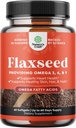 Flaxseed Oil 1000 mg Softgels - Yüksek Potency Flax Tohum Yağı Kalp Sağlığı Digestion ve Beyin Desteği - Soğuk Baskılı Organik Flaxseed Bitki Temelli Omega 3 6 9