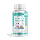 Gut Health Capsule Supplement, Supports Microbiome, Leaky Gut, and Digestion, with 80 Billion CFU Probiotics, Prebiotics, Digestive Enzymes, 30-in-1 Gut Health Supplement, 100 Capsules