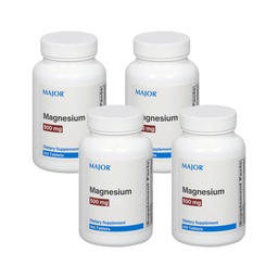 Major Magnesium 500mg - Δισκία οξειδίου του μαγνησίου - Συμπλήρωμα διατροφής - 100 Count (4 Συσκευασία)