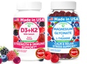Lunakai USA Made D3+K2 with Calcium & Magnesium Glycinate + L-Theanine Gummies Bundle – 60 Non-GMO Gummies Each
