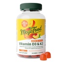 MegaFood Vitamin D3 K2 Gummies - Vitamin D 5000 IU for Bone & Immune Health Plus Support for Optimal Calcium Absorption - Peach Flavor, Pectin Based - 60 Vegetarian D3 and K2 Supplements, 30 Servings