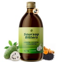 Soursop Bitters Liquid for Digestive Health,Gut Detox&Cleanse,Antioxidant,Immune Support,Skin Health-Pure 15 Herb Guanabana Tea with Black Seed,Moringa & Turmeric,98% High Absorption,Non-GMO 16 fl oz