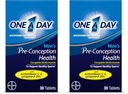 A Day Men's Pre-Conception Health Multivitamin to Support Healthy Sperm,Supplement for Men with Vitamin C,Vitamin E,Selenium,Zinc,and Lycopene,30 Count (Pack of 2)