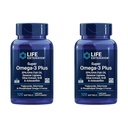 Life Extension Super Omega-3 Plus EPA/DHA Fish Oil, Sesame Lignans, Olive Extract, Krill & Astaxanthin - Heart, Brain & Joint Health Support - Gluten-Free, Non-GMO - 120 Softgels,(Pack of 2)
