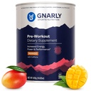 Gnarly Nutrition Natural Pre-Workout Powder, Mango – NSF Contents Certified, Endurance & Recovery – Vegan Pre-Workout, Sports Nutrition – Mango with Caffeine, 14.82 oz