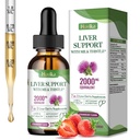Liver Cleanse Detox & Repair Liver Support Milk Thittle Drops with Glutathione, NAC, ALA, Vitamin C, Zinc & Selenium for Liver Cleanse & Defense, Immune & Skin Support - Fruberry Flavor, 2 Fl Oz