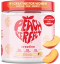 Peach Perfect Kretine Monohidrat Toz, Glute Builder Kreagen, BCAAs, 5g Vegan Micronized Kre Support, 30 SVG, Peach Flavor