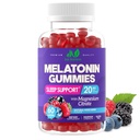 Melatonin 20mg Gummies with Magnesium Citrate - Maximum Strength Sleep Aid for Adults with 10mg of Melatonin Per Gummy - Gluten-Free, Non-GMO, Vegetarian, Mixed Berry Flavor - 60 Gummies