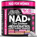NAD+ Resveratrol Supplement for Women NAD Turmeric Vitamin C Acai Pomegranate Collagen Peptides Nicotinamide Fisetin Vitamin E Polygonum Multiflorum Berberine 90 Capsules by Clean Nutra