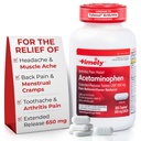 TIME-Cap Labs 225 Caplets Extended Release Acetaminophen 650mg - Pain Reliever & Fever Reducer for Adults, Helps with Headaches, Backaches, Muscle Pain, Toothaches & Menstrual Cramps