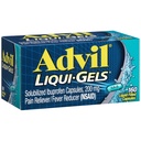 Advil Liqui-Gels Pain Reliever and Fever Reducer, Pain Medicine for Adults with Ibuprofen 200mg for Headache, Backache, Menstrual Pain and Joint Pain Relief - 160 Liquid Filled Capsules