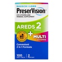 Bausch & Lomb PreserVision Eye Vitamin Mineral, 100 Soft Gels (Pack of 2)