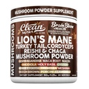 Clean Nutra Lion's Mane Turkey Tail Cordyceps Reishi Chaga Mushroom Powder + Ashwagandha Niacin Calm Stress Memory Adrenal Support Supplements Maca Rhodiola Holy Basil Apaptogen Supplement Unflavored