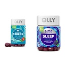 OLLY Goodbye Stress Gummy, 60 Count & Extra Strength Sleep Gummy, 50 Count Bundle