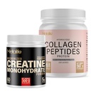 Creatine Monohydrate 300g + Bovine Collagen Peptides 20oz Bundle – Muscle Strength, Recovery & Joint Support – Unflavored, Canada-Made, Grass-Fed, 126 Total Servings