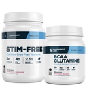 Transparent Labs Stim-Free Pre-Workout Powder (30 Servings, Strawberry Lemonade) & BCAA Glutamine (30 Servings, Strawberry Lemonade)