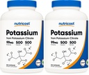 Nutricost Potassium Citrate 99mg, 500 Capsules (Pack of 2)
