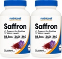 Nutricost Saffron Extract 88.5mg, 240 Capsules - Veggie Caps, Non-GMO, Gluten Free (Pack of 2)