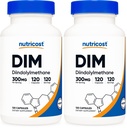 Nutricost DIM (Diindolylmethane) Plus BioPerine 300mg, 120 Vegetarian Capsules - Up to 4 Month Supply, Max Strength DIM Supplement (Pack of 2)