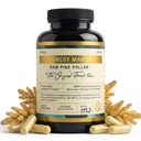 Forest Manna RAW Pine Pollen Capsules – Adaptogenic Functional Nutrition – Single Origin Pine Pollen – Vegan, Gluten-Free, & Non-GMO – 120 Capsules