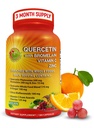 Quercetin with Bromelain Vitamin C and Zinc Enriched with Organic Whole Foods - 1215mg per Serving - Quercetin Phytosome 500mg Capsules with Ginger and Flavonoids for Immune Support - 180 count