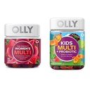OLLY Gift, The Perfect Women's Multi and Kid's Multi + Probiotic Family Pack Gummies, 2 Count, Chewable Supplement