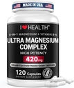 Benfotiamine 600mg Plus 20mg Vitamin B1 and Magnesium Complex Supplement 420mg- 30mg Vitamin B6-5 in 1 Ultra Absorption Magnesium Glycinate