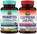 Vitalitown Probiotics & Caffeine Capsules Bundle, 30 & 60 Count