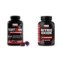 Force Factor Test X180 Max Gummies, Testosterone Booster Supplement for Men, Nitric Oxide Booster, Enhance Endurance, Improve Circulation, 120 Capsules