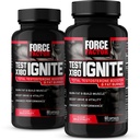 Test X180 Ignite, Testosterone Booster & Fat Burner for Men, Testosterone Supplement to Burn Fat, Build Muscle, Increase Energy, and Boost Vitality and Performance, Force Factor, 60 Count (Pack of 2)