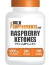 BulkSupplements.com Raspberry Ketones Capsules - Raspberry Ketones Supplement, Antioxidant Source, for Energy Support - Gluten Free, 2 Capsules per Serving, 240 Count (Pack of 1)