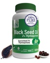 Health Thru Nutrition Black Seed Oil 500mg 100 Softgels | High Potency 2% Thymoquinone | 3rd Party Tested | Pure Cold Pressed | Organically Grown | Non-GMO, Gluten Free, Soy Free