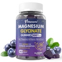 Magnesium Glycinate Gummies for Kids 6+ & Adults, Kids Magnesium Sleep Aid Gummies 500mg/250mg with L Theanine, B6, Glycine, Zinc for Sleep, Calm, Relax Brain, Muscle, Melotonin Free, Sugar Free, 60Ct