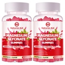 Magnesium Glycinate Gummies 1000mg - Sugar Free Magnesium Potassium Supplement with Vitamin D, B6, CoQ10 for Calm Mood & Sleep Support - 180 Raspberry Gummies.