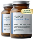 AlgaeCal Magnesium Relax™ – Chelated Magnesium Glycinate 350mg with Sensoril Ashwagandha, Magnesium Supplement for Sleep & Anxiety, Cortisol Reducer for Women & Men, 60 Capsules (2 Packs)