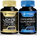 WELLNESS LABSRX Magnesium Glycinate Capsules │Lions Mane Capsules