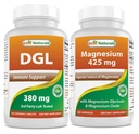 Best Naturals DGL Chewable 380 mg & Magnesium Glycinate 425 mg