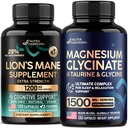 NUTRAHARMONY Lions Mane & Magnesium Glycinate with Glycine Capsules