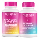 Pink Stork Magnesium Glycinate + Fertility Support Bundle, Magnesium Supplement for Women, Prenatal Vitamin for Conception
