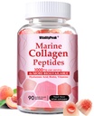 Marine Collagen Gummies for Women- Hydrolyzed Collagen Peptides 1000mg with Biotin,Vitamin C, E, Hyaluronic Acid- Collagen Supplement for Healthy Skin Hair Nails- Sugar Free, 90 Counts