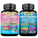 Shining Serenity Set – 27-in-1 Cortisol & Collagen Support Supplement Bundle for Calm, Skin, Hair, Nails & Daily Vitality – with Ashwagandha, L-Theanine, Collagen Types I–V, Biotin