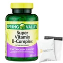 Spring Valley Super Vitamin B Complex Calcium Carbonate, Ascorbic Acid 250 Tablets - Set by Basket Goods