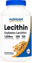 Nutricost Lecithin (1,200mg) 120 Softgels - Soy Lecithin Supplement, GMO-Free, Gluten-Free