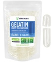 XPRS Nutra Μέγεθος 1 Κενές κάψουλες - 100 Count Clear Empty Gelatin Κάψουλες - Empty Pill Caps - DIY Κάψουλες Γέμισμα καψακίων - Fillable Pure Bovine Pill Caps Empty Gel Caps Χάπια