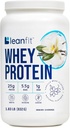 Πρωτεΐνη LeanFit WHEY Φυσική Βανίλια – 100% Whey Protein Powder, 24g Protein Per Serving – Grass-Fed, Gluten-free, Low Carb, BCAAs, Amino Acid – 23 Servings, 1,83 Pound Tub
